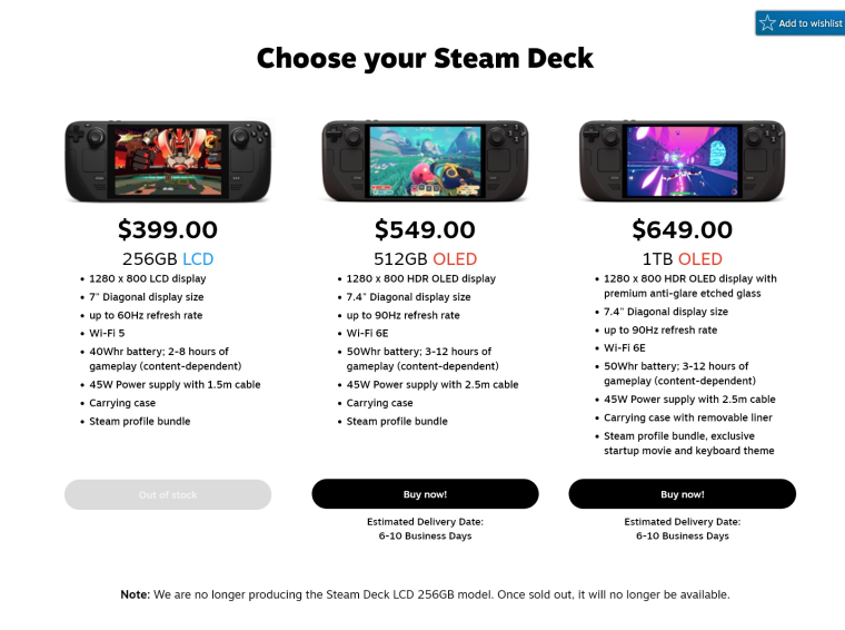 Valve прекращает производство Steam Deck LCD в пользу более дорогой OLED-версии