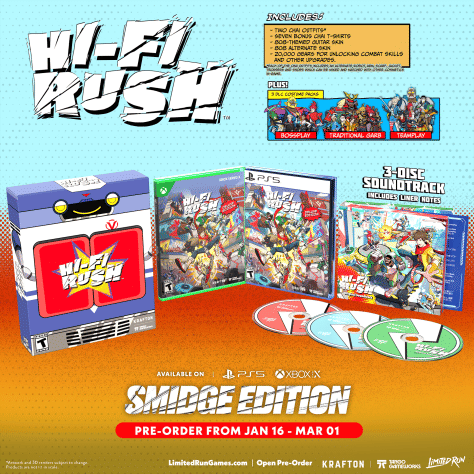 Hi-Fi Rush всё же получит физические издания &mdash; предзаказы стартуют 16 января