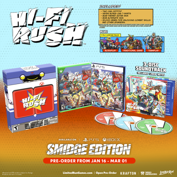 Компания Limited Run Games анонсировала физические издания Hi-Fi Rush, предзаказы начнутся 16 января