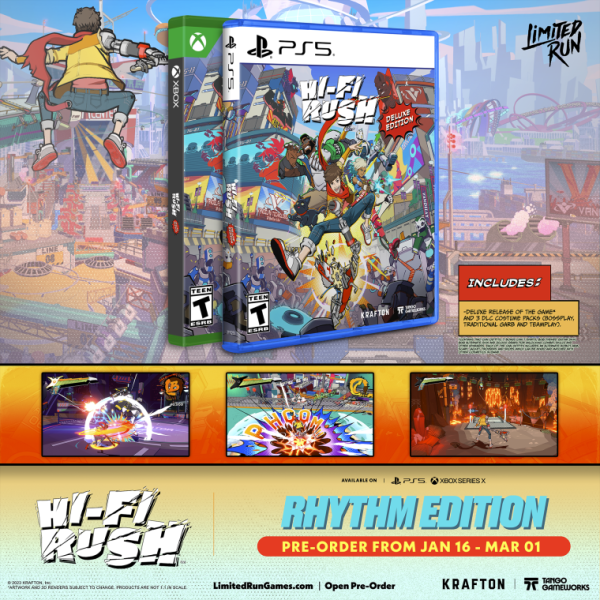 Компания Limited Run Games анонсировала физические издания Hi-Fi Rush, предзаказы начнутся 16 января