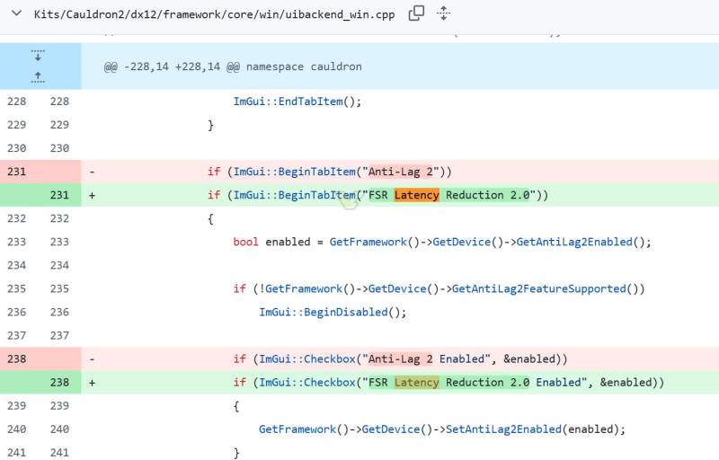 AMD переименовывает свою фирменную технологию Anti-Lag 2 в FSR Latency Reduction 2