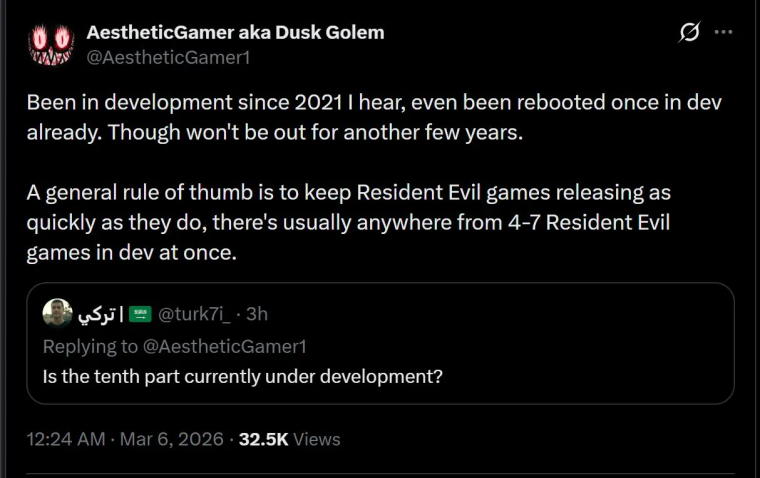 По словам инсайдера, Resident Evil 10 уже находится в разработке после успеха Requiem