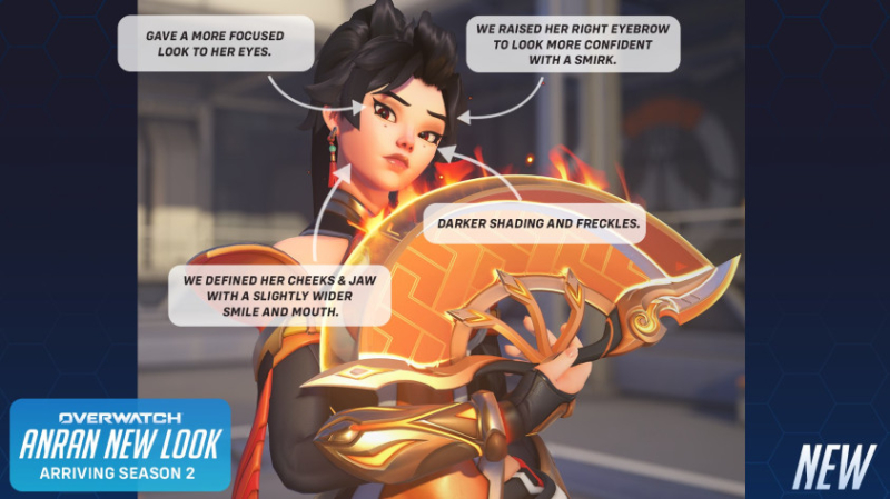 Ань Жань из Overwatch получит менее детское лицо во втором сезоне