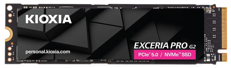 KIOXIA анонсировала высокопроизводительный SSD EXCERIA PRO G2 PCIe 5.0 со cкоростью до 14 900 МБ/с для игр и ИИ-задач