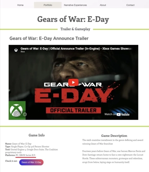 Разработчик Gears of War: E-Day убрал PlayStation 5 из списка целевых платформ